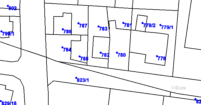 Parcela st. 782 v KÚ Jilemnice, Katastrální mapa