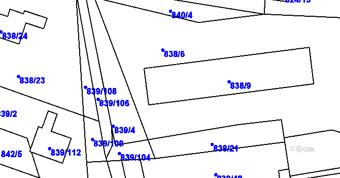 Parcela st. 838/11 v KÚ Jilemnice, Katastrální mapa