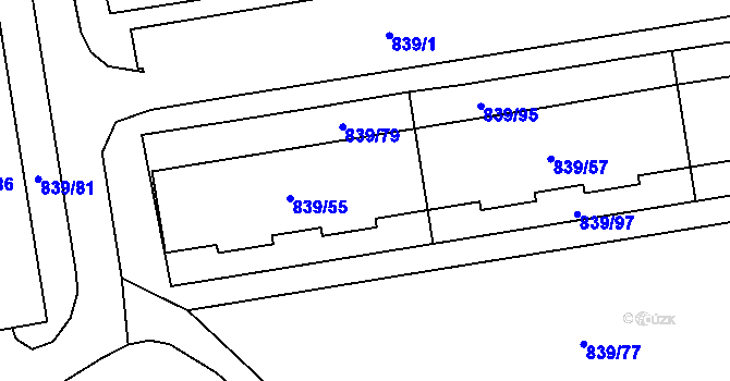 Parcela st. 839/56 v KÚ Jilemnice, Katastrální mapa