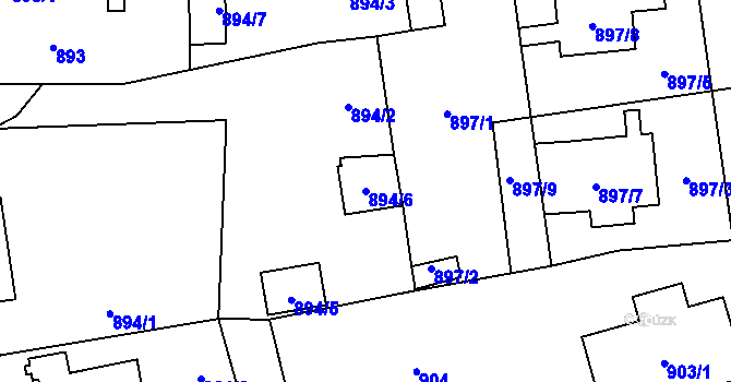 Parcela st. 894/6 v KÚ Jilemnice, Katastrální mapa