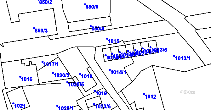 Parcela st. 1014/2 v KÚ Jilemnice, Katastrální mapa