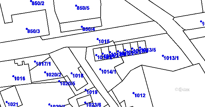 Parcela st. 1014/3 v KÚ Jilemnice, Katastrální mapa