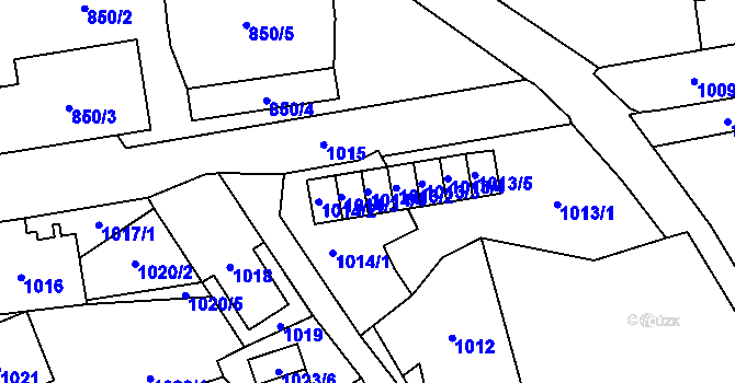 Parcela st. 1014/4 v KÚ Jilemnice, Katastrální mapa