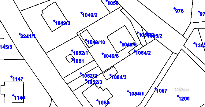 Parcela st. 1049/6 v KÚ Jilemnice, Katastrální mapa