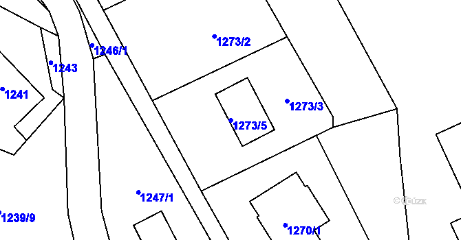 Parcela st. 1273/5 v KÚ Jilemnice, Katastrální mapa