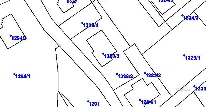Parcela st. 1328/3 v KÚ Jilemnice, Katastrální mapa