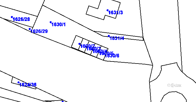 Parcela st. 1630/5 v KÚ Jilemnice, Katastrální mapa