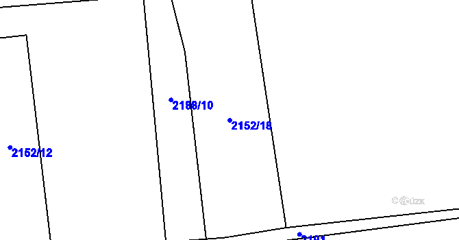 Parcela st. 2152/18 v KÚ Jilemnice, Katastrální mapa