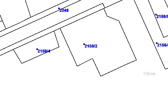 Parcela st. 2159/2 v KÚ Jilemnice, Katastrální mapa