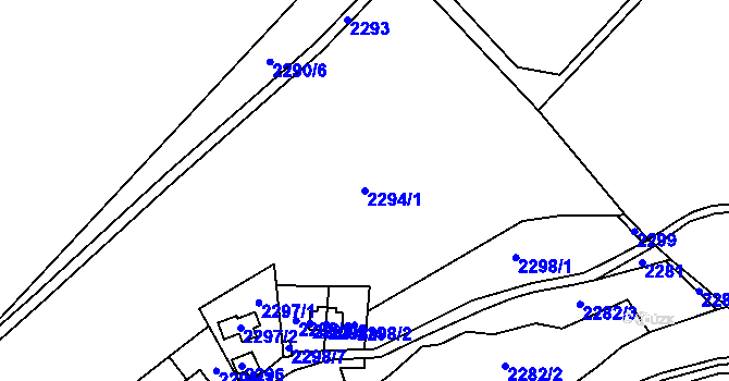 Parcela st. 2294/1 v KÚ Jilemnice, Katastrální mapa