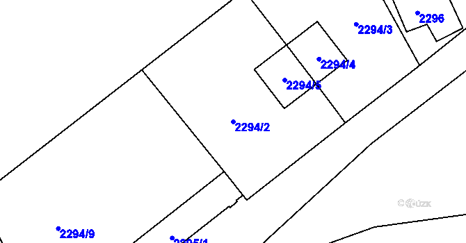 Parcela st. 2294/2 v KÚ Jilemnice, Katastrální mapa