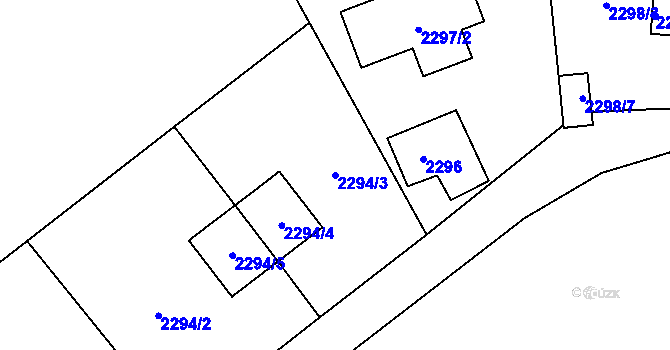 Parcela st. 2294/3 v KÚ Jilemnice, Katastrální mapa