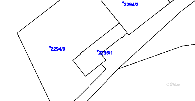 Parcela st. 2295/1 v KÚ Jilemnice, Katastrální mapa