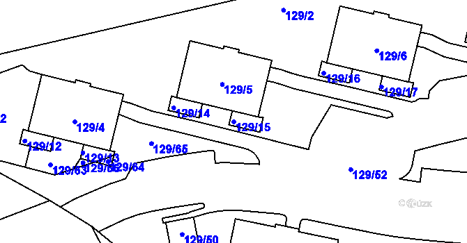 Parcela st. 129/15 v KÚ Jilemnice, Katastrální mapa