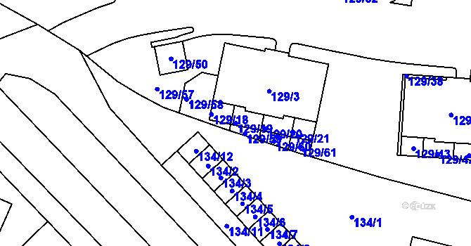 Parcela st. 129/19 v KÚ Jilemnice, Katastrální mapa