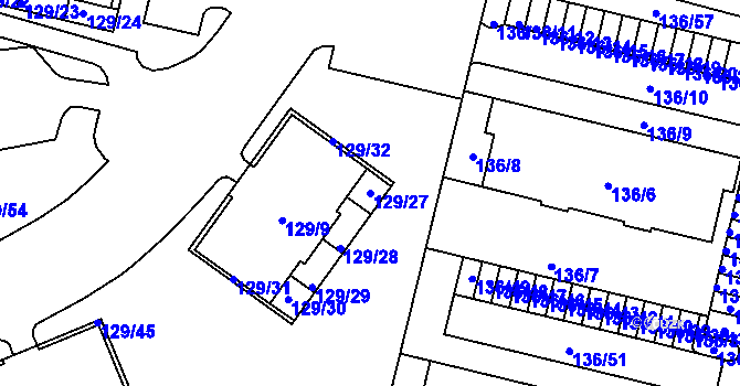 Parcela st. 129/27 v KÚ Jilemnice, Katastrální mapa