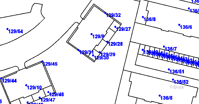 Parcela st. 129/29 v KÚ Jilemnice, Katastrální mapa