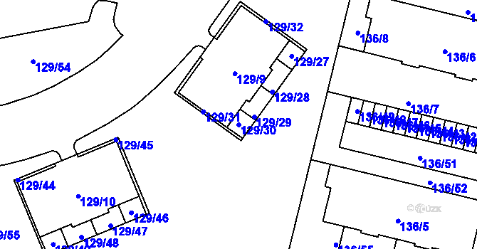 Parcela st. 129/30 v KÚ Jilemnice, Katastrální mapa