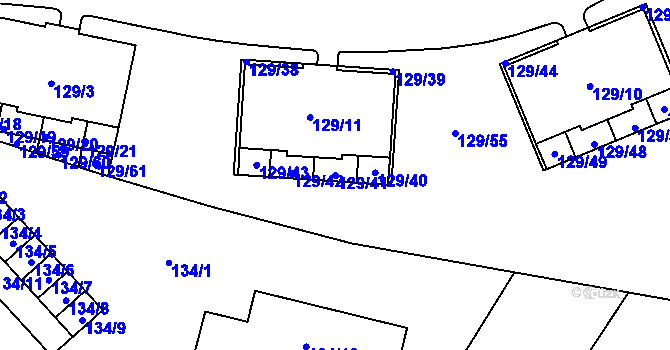 Parcela st. 129/41 v KÚ Jilemnice, Katastrální mapa