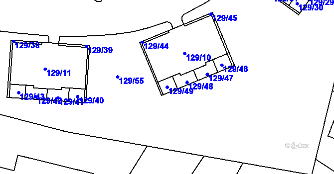 Parcela st. 129/49 v KÚ Jilemnice, Katastrální mapa