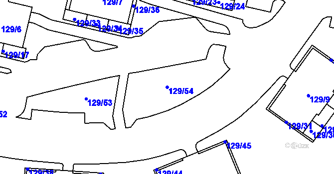 Parcela st. 129/54 v KÚ Jilemnice, Katastrální mapa