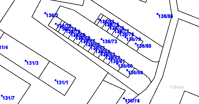 Parcela st. 136/63 v KÚ Jilemnice, Katastrální mapa