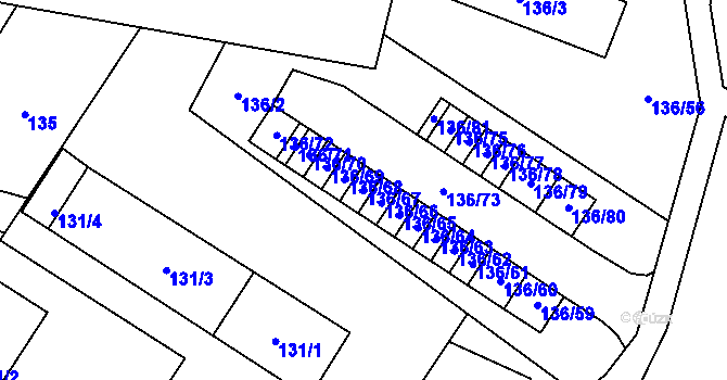 Parcela st. 136/67 v KÚ Jilemnice, Katastrální mapa