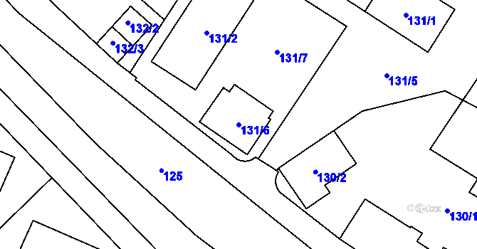 Parcela st. 131/6 v KÚ Jilemnice, Katastrální mapa
