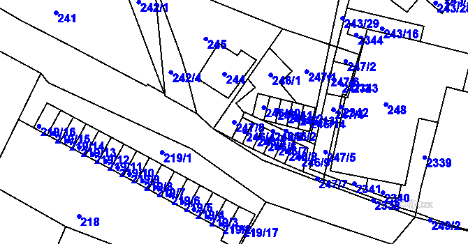 Parcela st. 247/8 v KÚ Jilemnice, Katastrální mapa