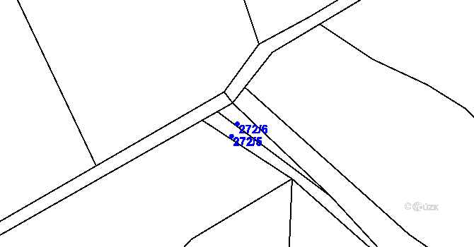 Parcela st. 272/6 v KÚ Jilemník, Katastrální mapa