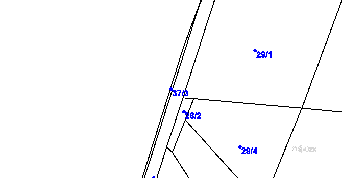 Parcela st. 37/3 v KÚ Ždírec u Pohledu, Katastrální mapa