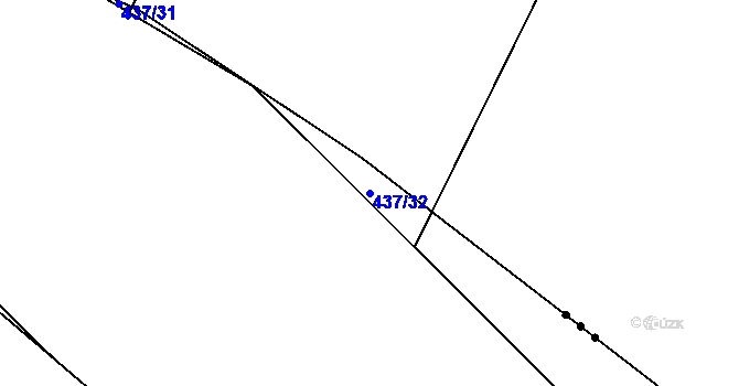 Parcela st. 437/32 v KÚ Jilešovice, Katastrální mapa