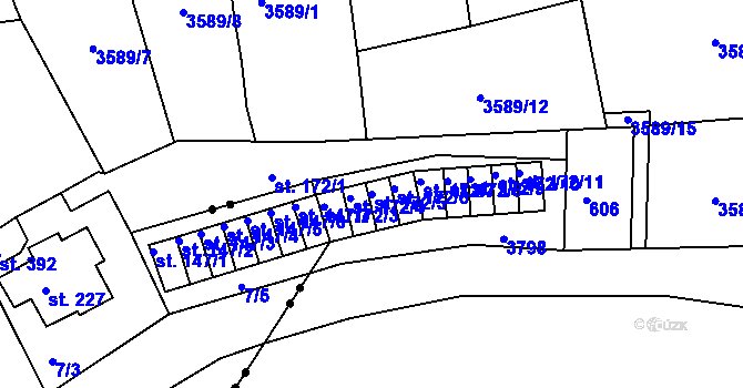Parcela st. 172/5 v KÚ Jílové u Děčína, Katastrální mapa