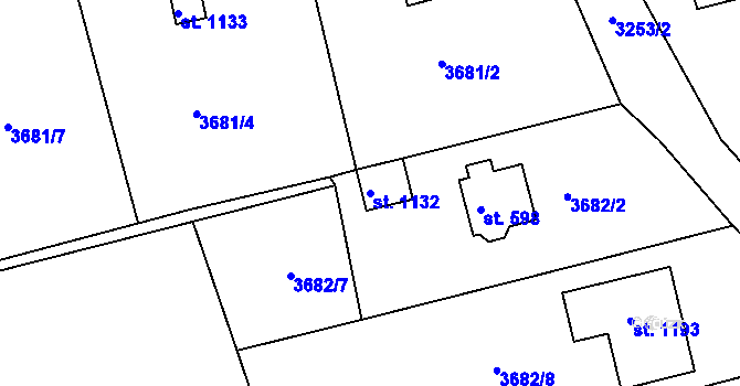 Parcela st. 1132 v KÚ Jílové u Děčína, Katastrální mapa