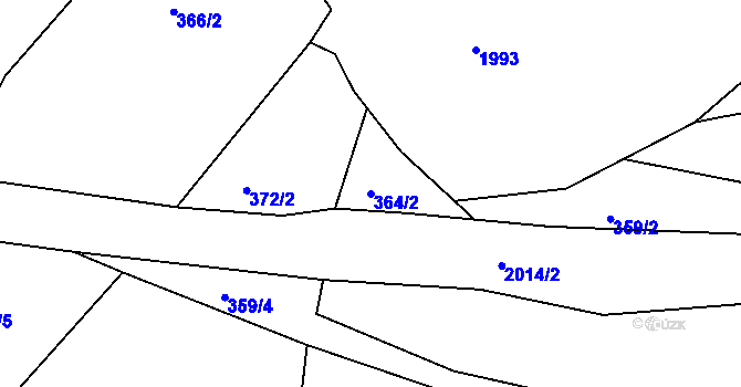 Parcela st. 364/2 v KÚ Jílové u Držkova, Katastrální mapa