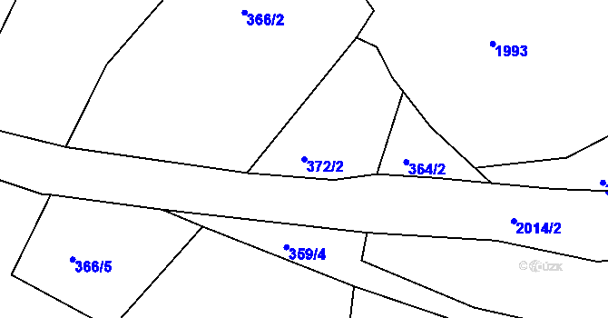 Parcela st. 372/2 v KÚ Jílové u Držkova, Katastrální mapa
