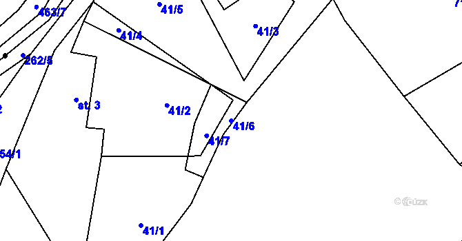 Parcela st. 41/6 v KÚ Borek nad Sázavou, Katastrální mapa