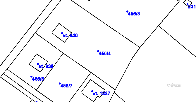 Parcela st. 456/4 v KÚ Jílové u Prahy, Katastrální mapa