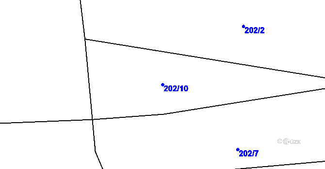 Parcela st. 202/10 v KÚ Jílovice u Trhových Svinů, Katastrální mapa
