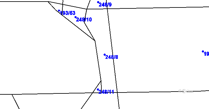 Parcela st. 248/8 v KÚ Jílovice u Trhových Svinů, Katastrální mapa