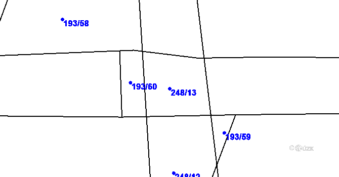 Parcela st. 248/13 v KÚ Jílovice u Trhových Svinů, Katastrální mapa