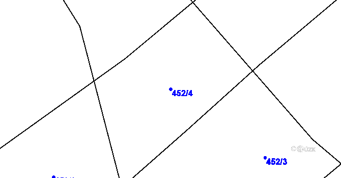 Parcela st. 452/4 v KÚ Jílovice u Trhových Svinů, Katastrální mapa