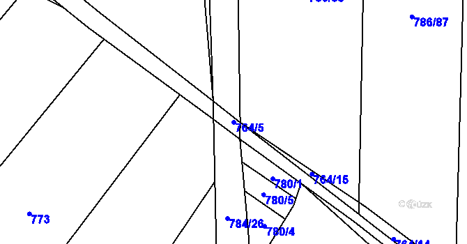 Parcela st. 764/5 v KÚ Jílovice u Trhových Svinů, Katastrální mapa