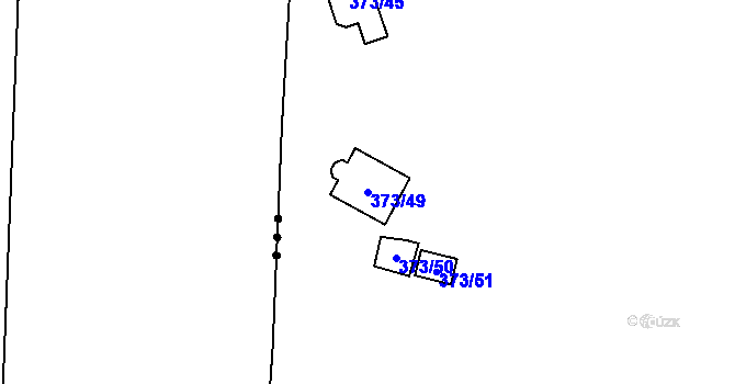 Parcela st. 373/49 v KÚ Jíloviště, Katastrální mapa