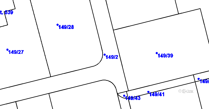 Parcela st. 149/2 v KÚ Trnová u Jíloviště, Katastrální mapa
