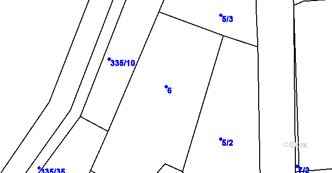 Parcela st. 6 v KÚ Jimlín, Katastrální mapa