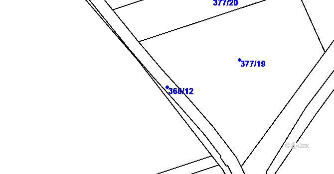 Parcela st. 368/12 v KÚ Jimlín, Katastrální mapa