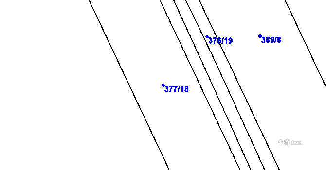 Parcela st. 377/18 v KÚ Jimlín, Katastrální mapa