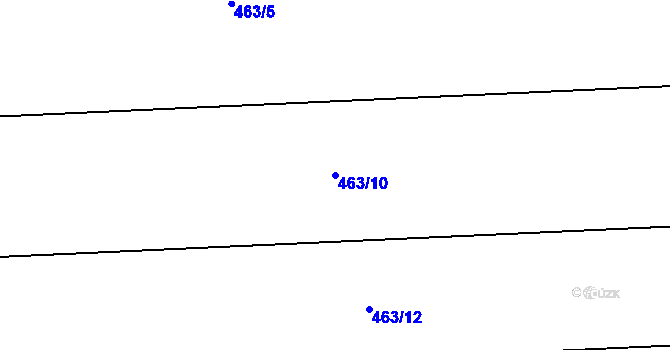 Parcela st. 463/10 v KÚ Jimlín, Katastrální mapa