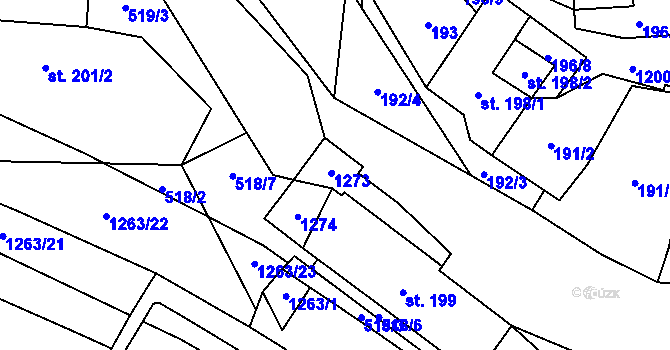 Parcela st. 408 v KÚ Jimramov, Katastrální mapa